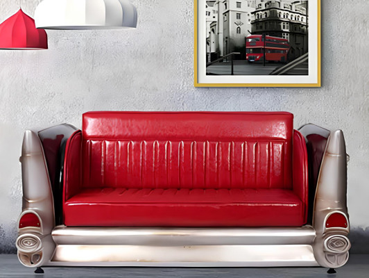 Sofa Couch Diner Cadillac USA Deko Autosofa Amerika Style Möbel Couchen Sofas