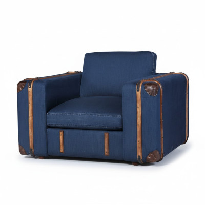 Design sessel Koffer Textil Couch Polster Einsitzer Sofas wohnzimmer möbel retro