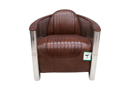 Ledersessel Sessel Aviator Clubsessel Art Deco Cocktailsessel Fernsehsessel