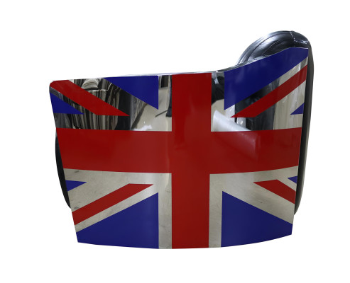 Echtleder Vintage Ledersessel Deko Designsessel Rocket Union Jack Vintage