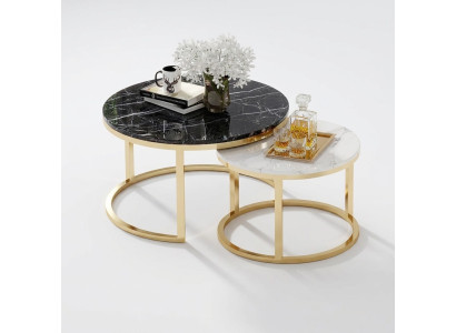 Round table couch marble round tables side natural stone stainless steel