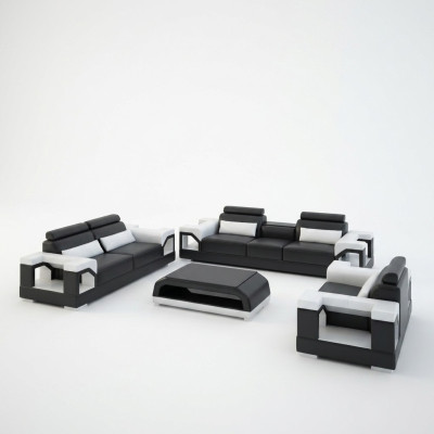 Ledersofa Couch Sofagarnitur 321 Garnitur Design Modern Sofa usb Sitzer sofas