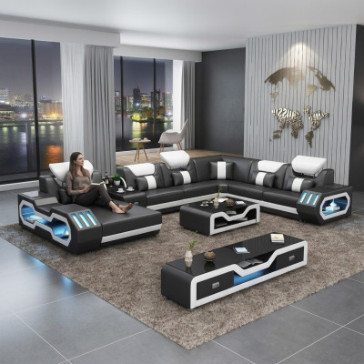 Wohnlandschaft U Form Ecksofa Couchtisch Sideboard Design Wohnlandschaft Big Neu