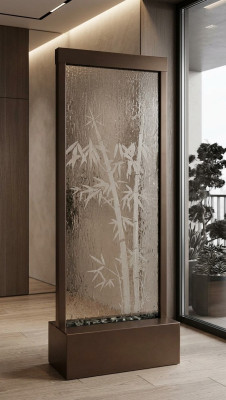 Moderne Trennwand Wasserwand Wände Dekorative Wasserfall Water Wall Led