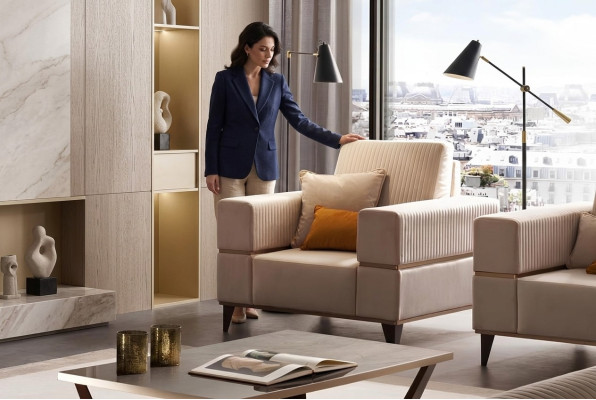 Sessel Relax Leder Lounge Club Polster Couch Luxus Sofa Möbel arredoclassic