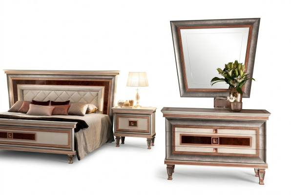 Elegante Stil Möbel Schlafzimmer Kommode Schrank Klassische Anrichte mit Spiegel
