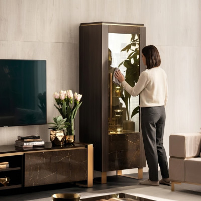 Vitrine Holz Schrank Klassische Vitrinen Holz Schränke Design Wohnzimmer Möbel