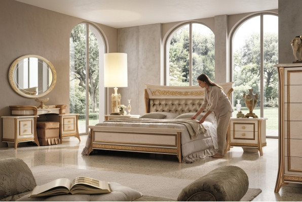 Bett 2x Nachttisch Design Klassischer Schlafzimmer 3tlg. Luxus Betten Set Möbel