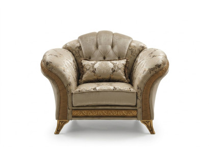 Wohnzimmer Luxus Sessel Hotel Polster Klassisch Einsitzer Beige arredoclassic