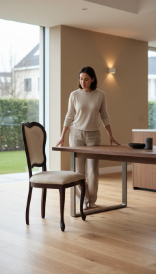 Designer Stuhl Luxus Lehnstuhl Polster Stühle 1x Sessel Wohn Ess Zimmer Textil
