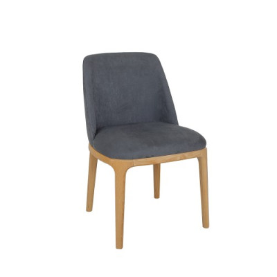 Design Stuhl Lehnstuhl Polster Stühle Lounge Massiv Holz Textil Holz Sessel Neu
