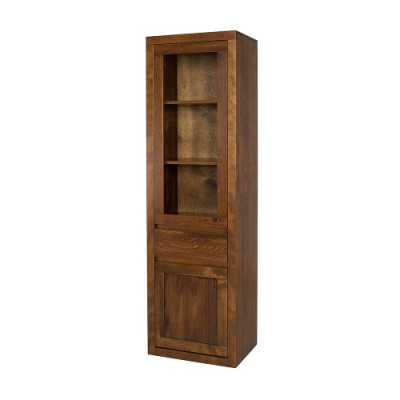 Holzschrank Glasvitrine Handgefertigter Massivholz-Wohnzimmerschrank