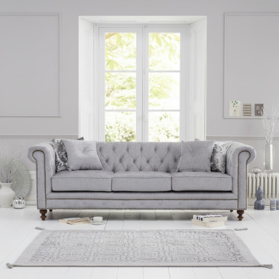 Chesterfield Sofa Couch Polster Stoff Leder Couchen Polster Garnitur