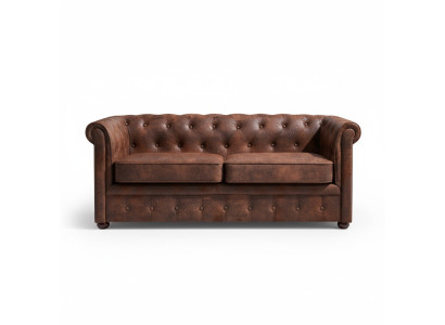 Luxuriöses Chesterfield-Sofa aus Kunstleder für das Wohnzimmer