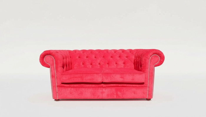 jvmoebel ® Leder Sofa Couch - Design Polster Zweisitzer Couch Garnitur Rot Neu