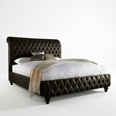 Großes Chesterfield Luxus Designer Doppelbett Schlafzimmer Betten