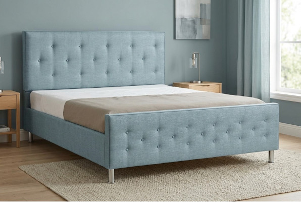 Chesterfield Design Englisches 140/160/180x200 Betten Doppelbett Turkis Polster