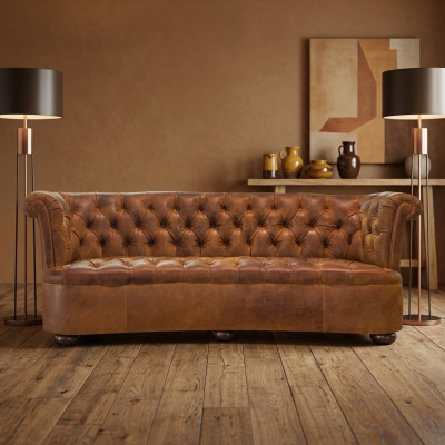 Chesterfield Leder Polster Design Sofa Luxus Couch Klassische Sofa 3 Sitzer Neu