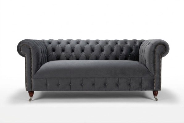Moderner grauer Dreisitzer Luxus Wohnzimmer 3-Sitzer Sofa