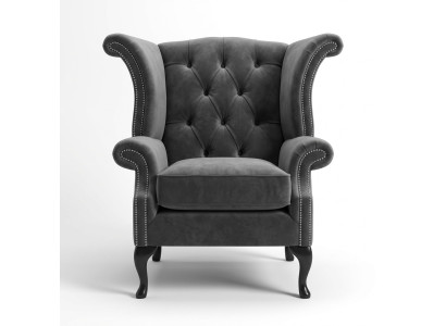Chesterfield Sessel Fernseh Couch 1 Sitzer Sofa Textil Stoff Couchen Polster