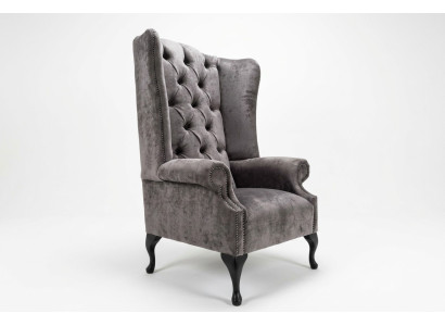 Ohrensessel Einsitzer Sofa Couch Relax Polster Chesterfield Samt Leder Stoff