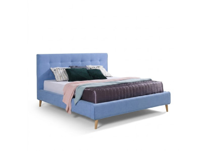 Hotel Chesterfield Luxus Bett Blau Schlafzimmer Englische Betten 180 x 200cm Neu