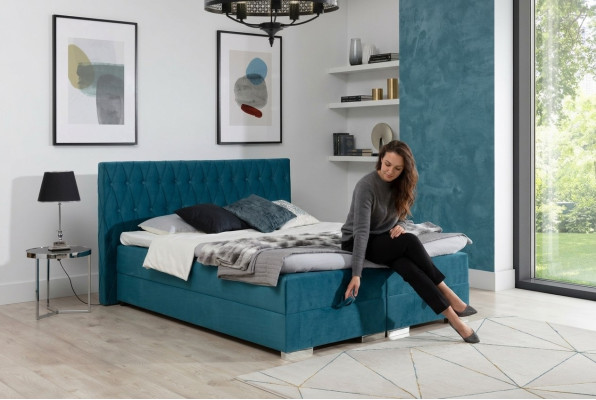 Boxspringbett inkls. Matratze Bett Doppel Betten Hotel Polster Schlafzimmer Neu