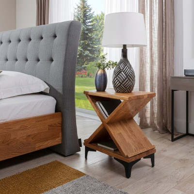 Nachttisch Nachtkonsole Design Beistelltisch Schlafzimmer Tisch Nachttische Holz