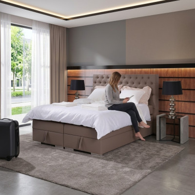 Designer Boxspring Bett Doppel Betten Schlafzimmer Chesterfield Möbel