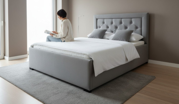 Bett Polster Design Luxus Doppel Hotel Betten Schlaf Zimmer Textil 180x200cm Neu