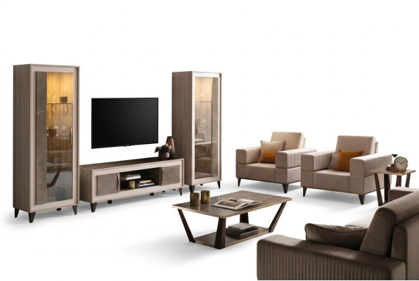 Sofagarnitur 3211 Sitzer Set Design Sofas Polster Couchen 4tlg Textil Relax Neu