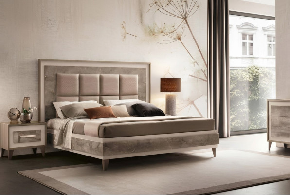 Bett Nachttisch 3tlg. Schlafzimmer Set Luxus Modern Komplett Italienische Möbel