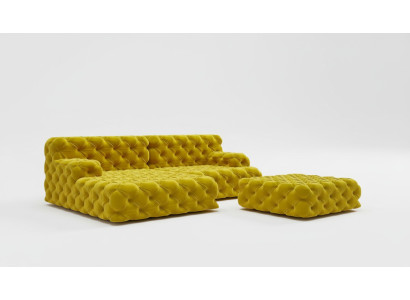 Wohnlandschaft L-Form Ecksofa Couch Design Polster Garnitur Sofa Chesterfield