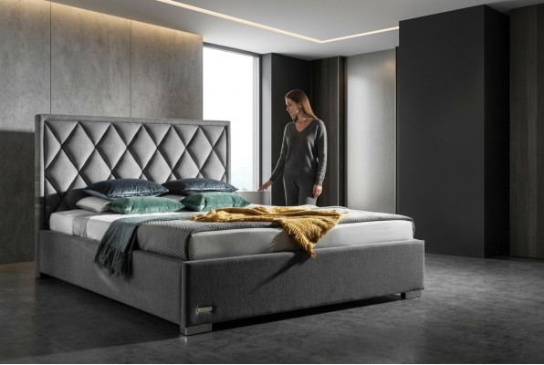 Designer Bett Textil Schlafzimmer Design Möbel Luxus Betten Polster Gestell Neu