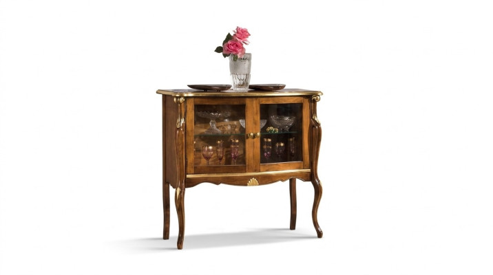 Luxus Italienische Möbel Anrichte Vitrine Stil Barock Schrank Sideboard Lowboard