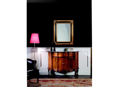 Italienische Möbel Kommode Schrank Braun Design Luxus Holz Stil Barock