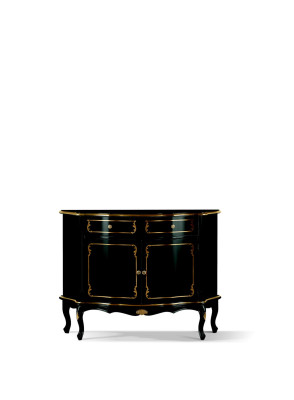 Luxus Italienische Holz Möbel Kommode Schwarz Luxus Buffet Schrank