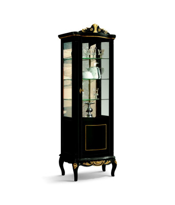 Designer Italienische Schicke Holz Möbel Barock Stil Luxus Schrank Vitrine Wohnzimmer