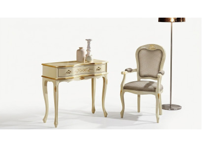 Schicke Designer Luxus Barock Sessel Italienische Holz Stuhl Wohnzimmer Möbel