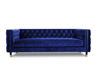Blaues Sofa Chesterfield Big Designer 4-Sitzer Neu Textil Stoff Couchen
