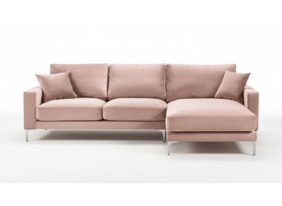 Rosa Ecksofa Stoff Wohnzimmer Design Couchen Polster Sofa Sofas Eckgarnitur Neu