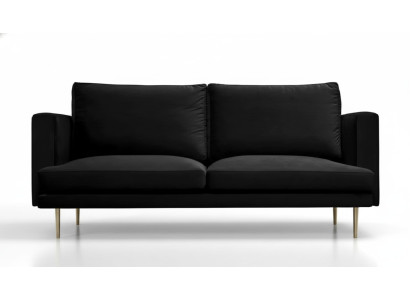 Schwarz Sofa Sofas Chesterfield Dreisitzer Stoff Wohnzimmer Couchen Polster Neu