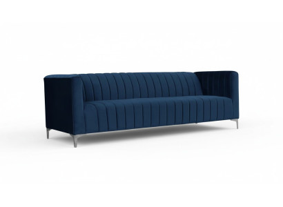 Wohnzimmer Blau Dreisitzer Stoff Design Couchen Polster Sofa Sofas Blaue Möbel