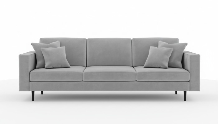 Grau Stoff Polster Sofa Wohnzimmer Design Couchen Sofas Neu Textil Viersitzer