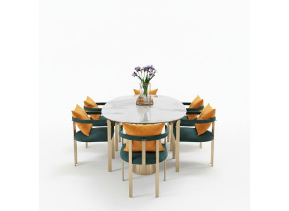Esstisch Marmor Edelstahl Neu Kreative Modern Design Möbel Luxus
