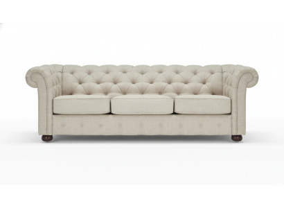 Beige Chesterfield Wohnzimmer Modern Design Couchen Sofa Samt Möbel Stoff Neu