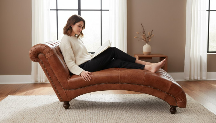 Chesterfield Braun Chaiselongue Möbel Liege Wohnzimmer Moderne Design Sofa Neu