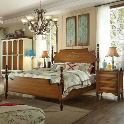 Design Schlafzimmer 3tlg Bett 2x Nachttisch Amerikanische Luxus Betten Set Möbel