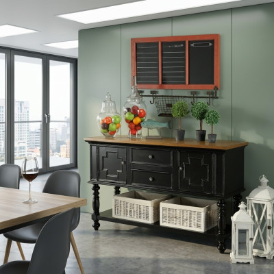 Hochschrank Kommode Anrichte Wohn Esszimmer Kommoden aus Holz Sideboard Anrichte