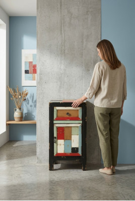 Design Nacht Holz Schlaf Zimmer Beistell Konsole Tische Tisch Konsolen Landhaus